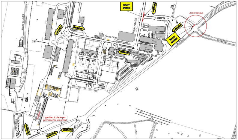 Renovation of the crossroads in front of the Prévessin site