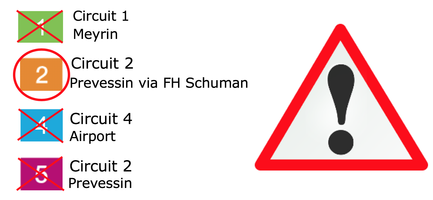 Shuttle circuits are presented with the second one circled