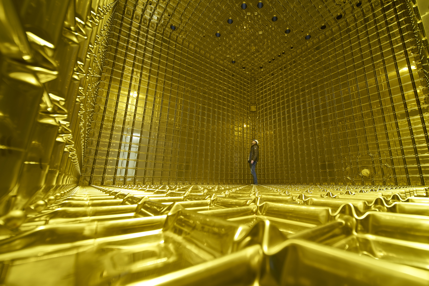 A view of the ProtoDUNE cryostat at CERN (Image: CERN)