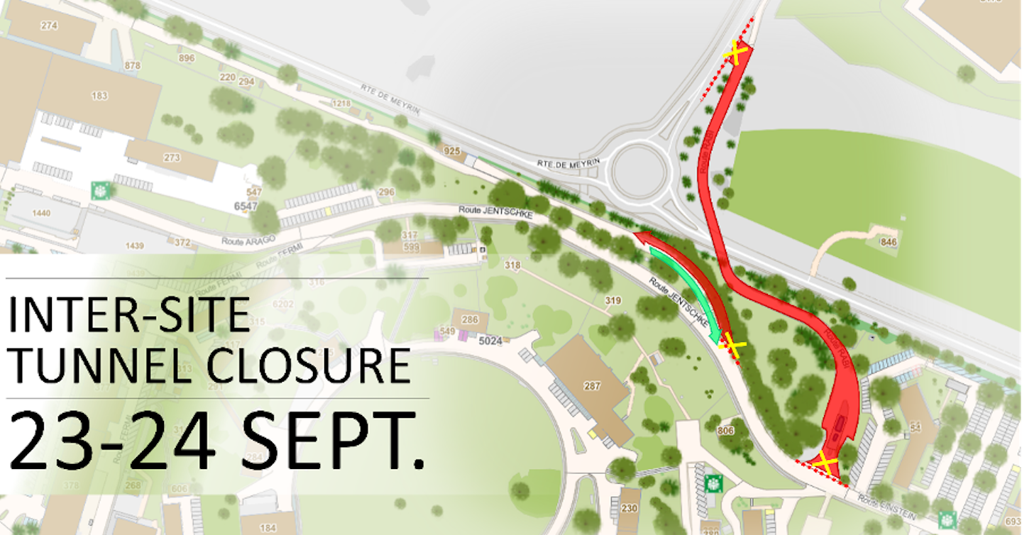 Map closure CERN tunnel